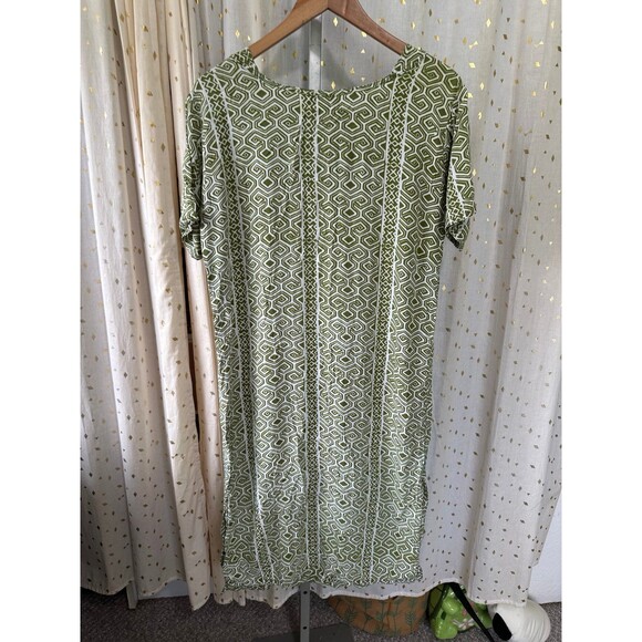 Noa Noa Hawaii Polynesian Tropical Tribal Batik Tapa Sheath Midi Dress S - Picture 4 of 5